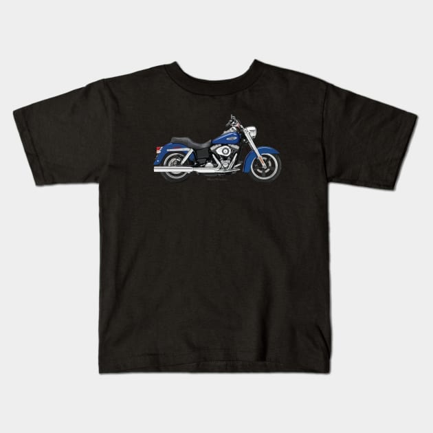 Harley-Davidson Switchback blue, s Kids T-Shirt by MessyHighway